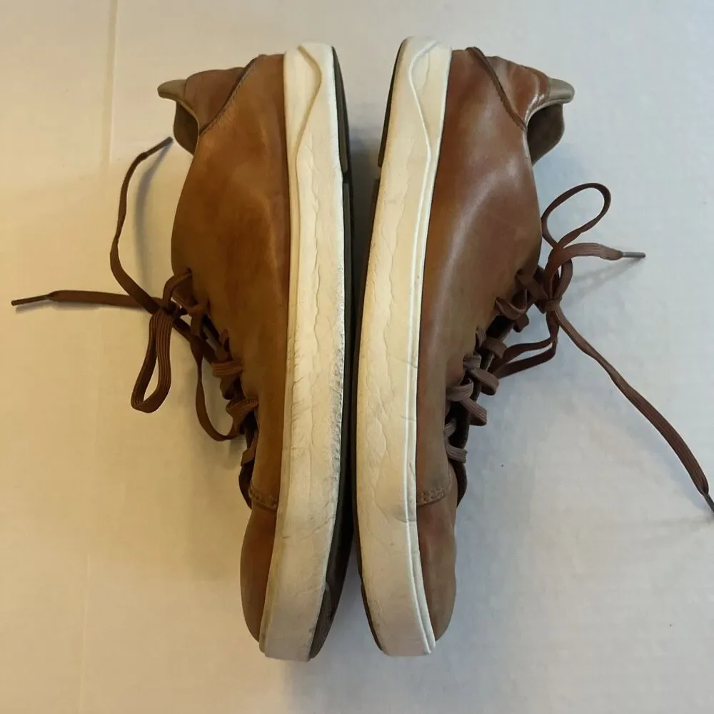 Olukai Lae'ahi li 'ili Leather Sneaker Brown Mens Lace Up Shoes SZ 11